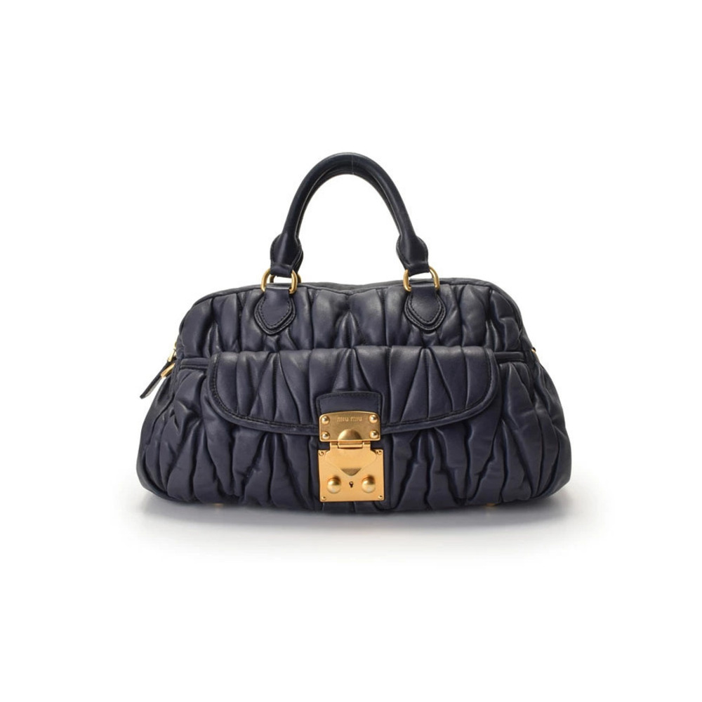 Miu MIu handbag Matelasse Navy Blue